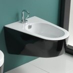 Bidet závesný Moby (čiernobiely)