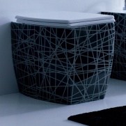 WC stojaci Olympic s čierno-bielym dekorom