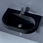Umývadlo na dosku alebo závesné Pearl čierne