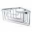 Drôtená polička Bond rohová vysoká 175 × 175 x 100 mm | chróm