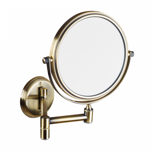 Kozmetické zrkadlo závesné s ramenom veľké | bronz