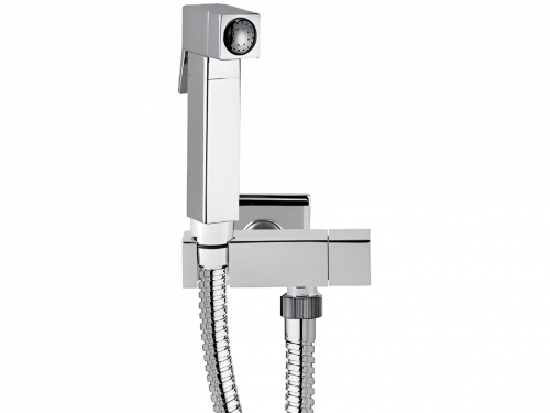 Cold water bidet mixer | with bidet spray | concealed | black mattte