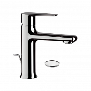 V | Wash basin faucets Vanity with drain cap | upright faucet fixtures | low | white mattte
