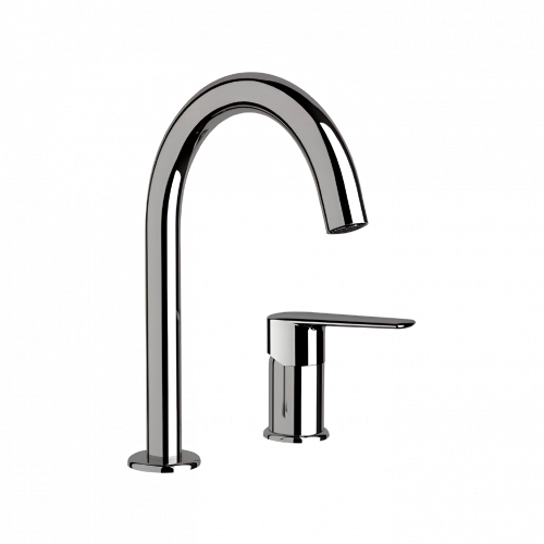 V | Sink faucet Vanity | single lever, dual element mixer | chrome black ground