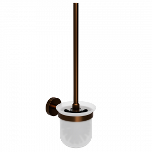 Toilet brush PVD glass | Coffee-Gold