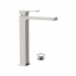 Standing washbasin faucet | lever | high | chrome black ground polished matte | with a drain | ABSOLUTE