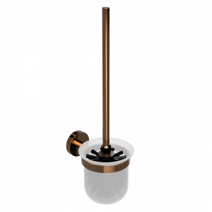 Toilet brush PVD glass | Coffee-Gold