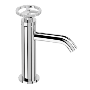 Standing washbasin faucet | lever | low | M | chrome black ground polished matte | CHRONO