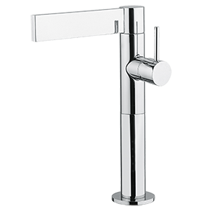 Standing washbasin faucet | lever | high | chrome gloss