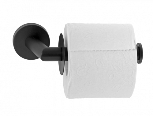 Držiak na toaletný papier Hilton bez krytu masívny | čierná mat
