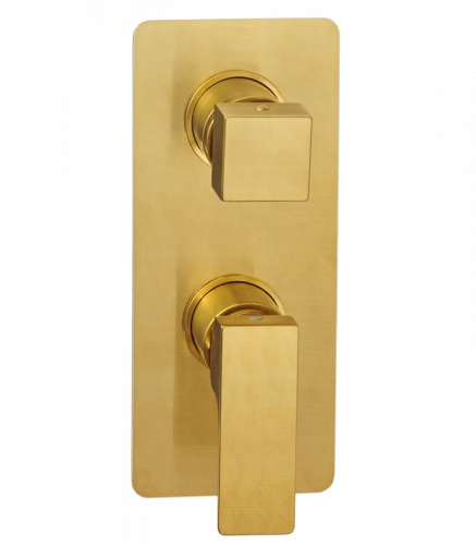 Concealed module three-way lever mixer | lever | gold mattte | ABSOLUTE