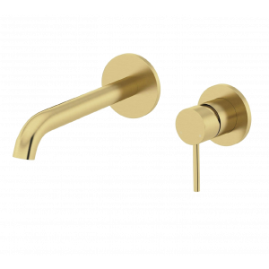 Wash basin faucets wall concealed | 190 | lever | gold mattte | X STYLE