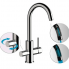 Sink faucet  lever with spray jet | white mattte