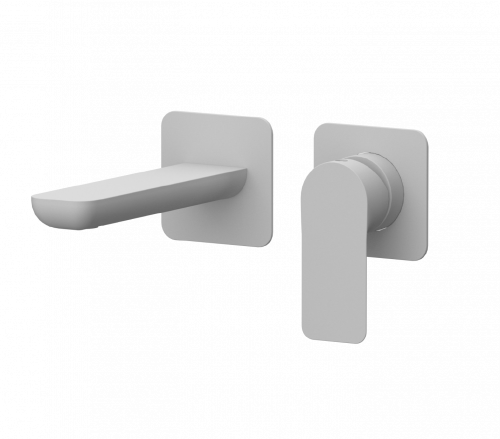 Wash basin faucets wall concealed | 230 | lever | white mattte | INFINITY