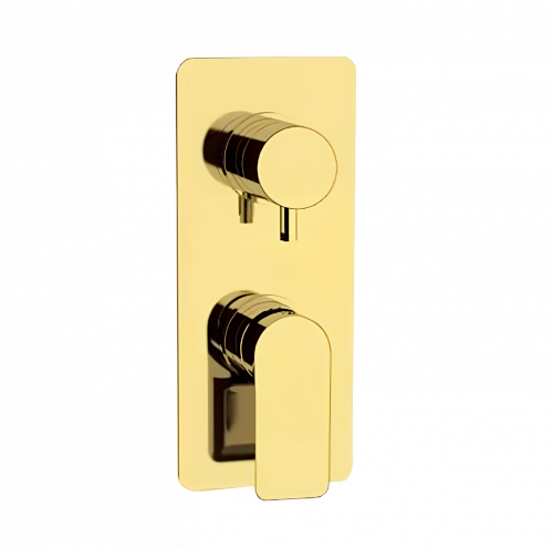 Concealed module three-way lever mixer | lever | gold gloss | INFINITY