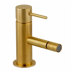Stand-mounted bidet faucet | lever | gold mattte | with a drain | X STYLE