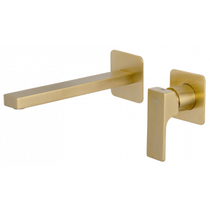 Wash basin faucets wall concealed | 230 | lever | gold mattte | ABSOLUTE