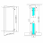 Sada pro uchycení skla | podlaha-stěna-strop | ARCHITEX LINE | max. šířka 1200 | leštěný hliník