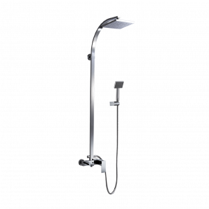 Shower set for bathtub | wall mounted sets lever | with head 205x205 | gloss | CAE 750
