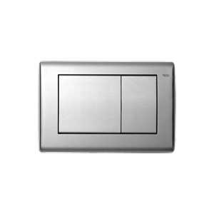 WC push plate module Planus double action, made of brushed steel