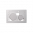 Ovládací WC modul Loop s bielymi tlačidlami z plastu bez dosky