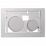 Ovládací WC modul Loop s bielymi antibakteriálnymi tlačítkami z plastu bez dosky