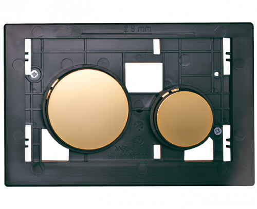 WC push plate module Loop with gold plastic buttons without a plate
