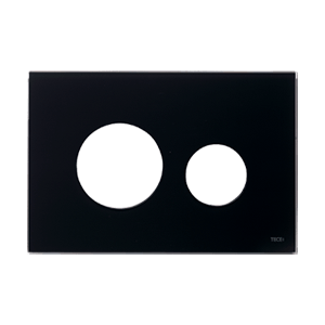Loop WC push plate module panel black glass