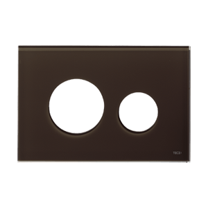 Loop WC push plate module panel coffee-brown glass