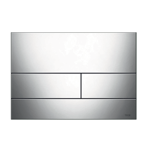 WC push plate module Square II | polished chrome