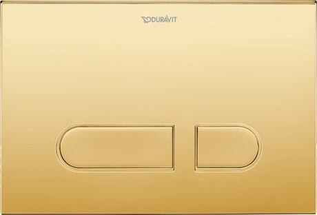 Splachovací tlačítko DURAVIT, Dual Flush | zlatá lesk