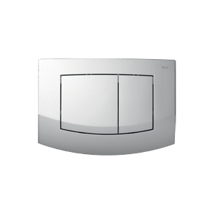 WC push plate module Ambia dual-action made of matte chrome
