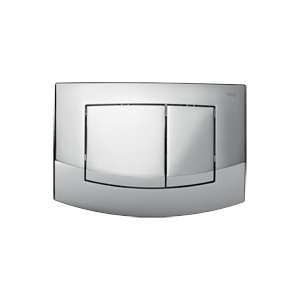 WC push plate module Ambia dual-action, made of polished chrome