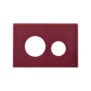 Push plate for toilet from the Loop collection - ruby red glass