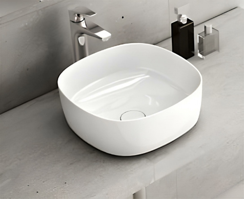 Umývadlo na dosku Inspira Soft | 370 x 370 x 140 | na desku | biele