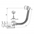 Sifón vaňový automat komplet kov A55KM | 57