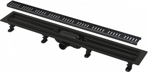 Shower drain with an edge for perforated grids | 550 | black-matt - Simple