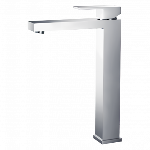 Sink faucet CUBE upright lever mixer, high | chrome