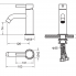 Standing washbasin faucet | lever | low | 126 | chrome gloss | CIRCULO