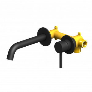 Wash basin faucets wall concealed | lever | black mattte | CIRCULO