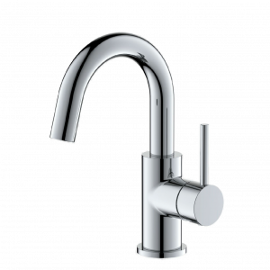 Wash basin faucets Circulo | J | upright faucet fixtures | low | chrome polished