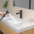 Standing washbasin faucet | with bidet spray | lever | black mattte | CIRCULO