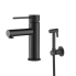 Standing washbasin faucet | with bidet spray | lever | black mattte | CIRCULO