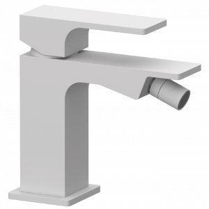 AU | Faucets for bidet Absolute with drain cap | Lever | white mattte