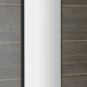 AROWANA zrkadlo v ráme | 350x900 | čierna mat