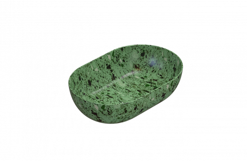 Umývadlo na dosku T-EDGE | 540x360x160 | Zelená drť mat