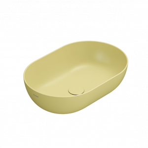 Countertop washbasin T-EDGE | 540x360x160 mm | Mustard yellow mattte