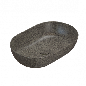 Umývadlo na dosku T-EDGE | 600x400x160 | Peperino Grigio mat
