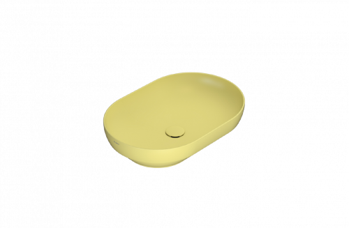 Umývadlo T-EDGE | 600x410x140 mm | horčicovo žltá mat