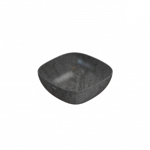 Umývadlo T-EDGE | 380 x 380 x 160 | Pruhovaná šedá mat
